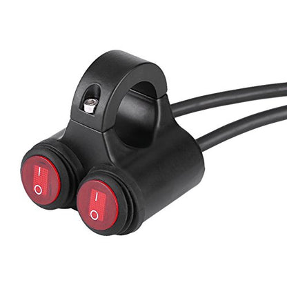 Motorcycle On/Off, Dual 22Mm Handlebar Control, Dual for Headlight, Brake, Fog Lights, and Horn (Model C) - size: Model C
