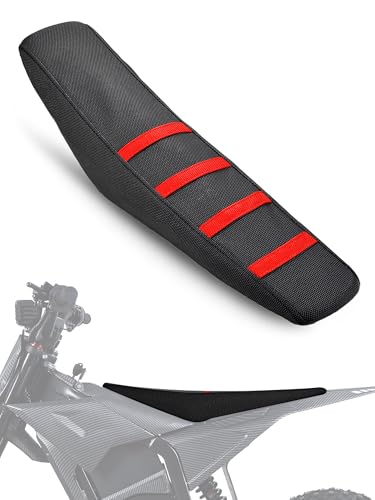 JFG RACING Seat Cover for VALTINSU Electric Dirt Bike,PVC Non-Slip Cushion Guard for VALTINSU EM5 Motorcycle Off-Road Ebike-Red - color: Red