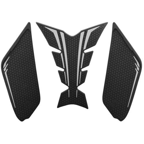 Motorcycle Tank Grip Protector Pads, Anti-Slip Honeycomb Design, Compatible with Suitable for Kawasaki Z900 2017-2025 (grey) - color: grey