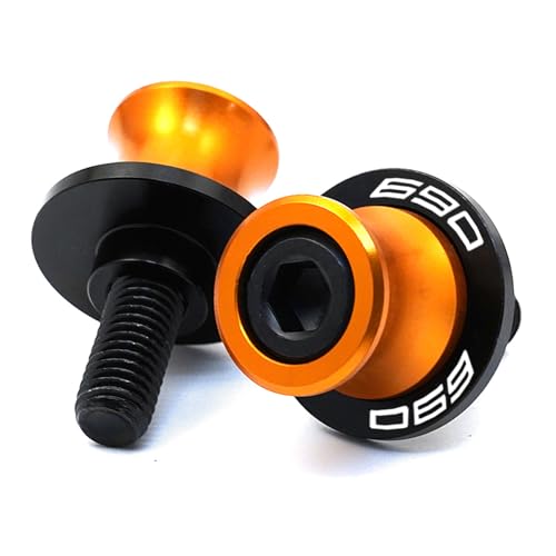 Compatible with 2026 690 SMC R Duk 690 690 ENDURO R 2008-2023 2024 2025 2026 690 SMC-R accesscories M10 CNC Motorcycle Swingarm Spools Slider Stand Screws (S Orange) - color: S Orange