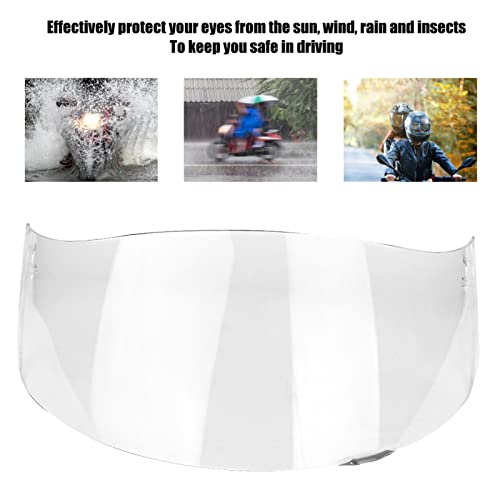 Motorcycle Helmet Visor Lens, Durable Anti Fog High Flexibility Full Face Windshield Protective Cover Replacemen for K1 K3 SV K5 K5‑S(Transparent) - color: Transparent