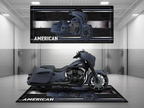MPM Motorcycle Mat for Chieftain Washable Non - Slip Oil & Water Resistant Parking Pitmat for Garage, Showroom, Workshop Use | Smoke - Size 2: 102 x 47/260 x 120 cm - color: Smoke, size: Size 2: 102 x 47 "/ 260 x 120 cm