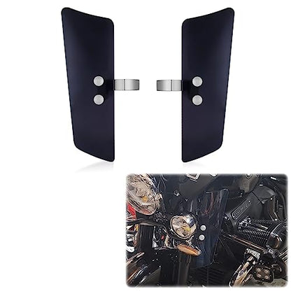 Leg Wind Deflector, PSLER Motorcycle Front Fork Wind Deflectors with Brackets for VT1100C2 Shadow Sabre, VN1500D Vulcan Classic, VL1500 Boulevard, XV1600 Road Star Classic, Smoke