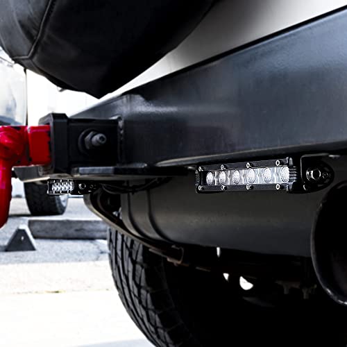 True Mods 2pc 7" Ultra-Slim Single Row Off Road LED Light Bar [1530lm] [18W] [IP68 Waterproof] [12V - 24V] Fog/Driving/Work Lights for Trucks ATV Cars - 60 Degrees Flood Light - color: Flood