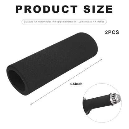 2 PCS Foam Handlebar Grips, Anti-Slip Motorcycle Bar Grip Comfortable Handle Covers, Anti-Vibration Handlebar Sleeve Universal Sponge Grips for Bicycle Motorbike Scooter