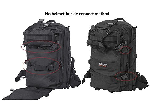 Seibertron Waterproof Large Capacity Molle Motorcycle Helmet Holder/Cycling Helmet Storage/Hiking Helmetcatch Bag/Backpack Also Fit Basketball Football Soccer Backpack Black - color: Black