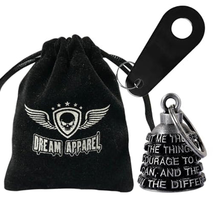 Dream Apparel Motorcycle Bell Guardian Angel Drive Away Gremlin, Biker Bell for Men Women Rider Riding, Good Luck Gift - style: God Grant Me Serenity Courage Wisdom