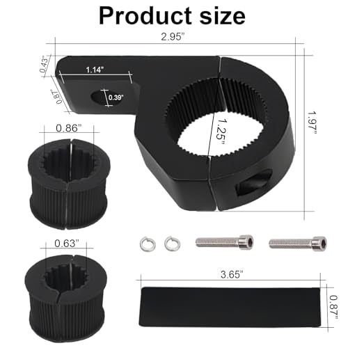 8 pcs LED Light Bar Mounting Brackets, 0.75-1.25 Inch Roll Bar Tube Clamp, Heavy Duty Aluminum Mount Kit for Off-Road Truck SUV Boat Roof Rack Work Lights, Black - size: 8pcs 0.75“-1.25" Clamp Kit