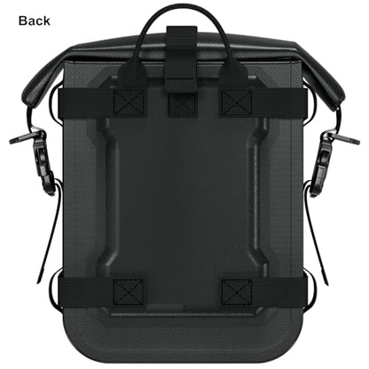 Kewig Full Waterproof Motorcycle Bag for Front Bumper Side Frame Crash Bar, 5.5L TPU Motorcycle Riding Tools Accessories Luggage Bag with Rigid Support & Quick Release Shoulder Strap, Black, 1PC
