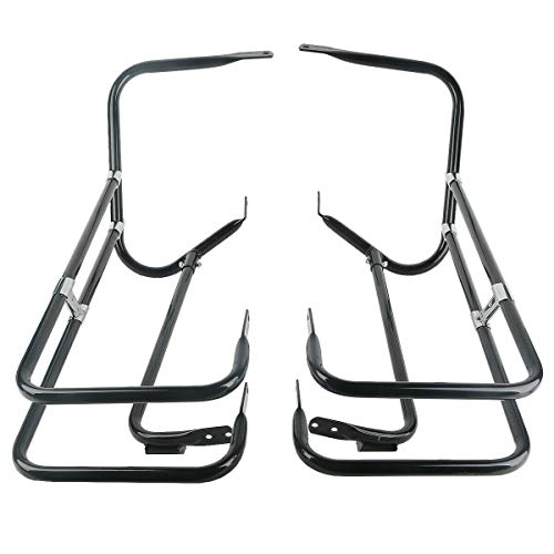 TCT-MOTORPARTS Saddlebag Bracket Guard Support Rail Mount Bracket Fit for Harley Touring 1997-2008 FLHR and FLHT (Replacement H-D#91216-97) - color: Black, size: Fit for Touring 1997-2008