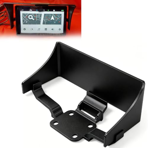 GPS Sun Visor Mount Compatible with Garmin Zumo XT Motorcycle Navigation Shade Handlebar Cover Reduced Casual Removal Design Bike Setup Description (Black) - color: black