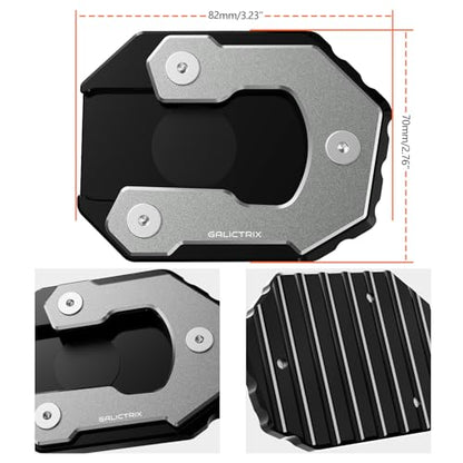 Compatible with KAWASAKI Vulcans S 650 VN650 2015-2024 VULCANS CAFE 2023-2024 Motorcycle Accessories Side Stand Plate Pad Kickstand Extension Enlarge Pad Foot Pegs (Grey) - color: Grey