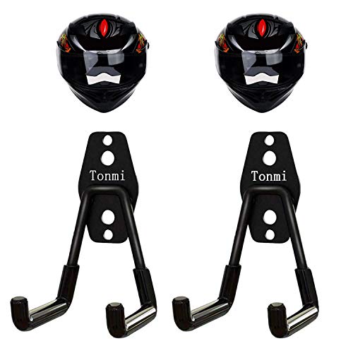2PCS Motorcycle Helmet Holder Wall Mount, Helmet Display Wall Mount, Motorcycle Helmet Holder Hook, Helmet Hanger Wall Mount, for Home & Office, Perfect for Display & Storage Rack, No Helmet