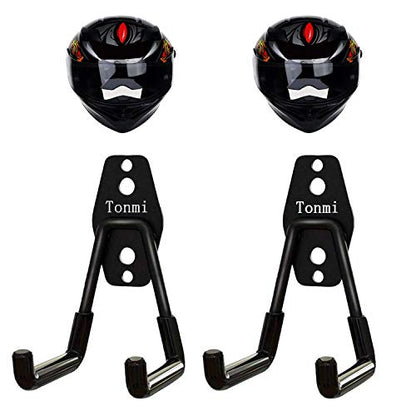2PCS Motorcycle Helmet Holder Wall Mount, Helmet Display Wall Mount, Motorcycle Helmet Holder Hook, Helmet Hanger Wall Mount, for Home & Office, Perfect for Display & Storage Rack, No Helmet