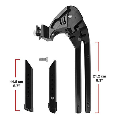 BV Bike Stand Heavy Duty for 24"-28" E-Bike - Bike Kickstand Supports Up to 77 lbs - Adjustable & Foldable Kickstand for Adult Bike with Center Mount & Secure Support - Strong & Durable for Ebikes - style: Heavy Duty- Ebike