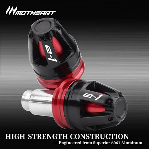 Motorcycle Handlebar End Caps For Ninja e-1 2023-2024 Z e-1 2024-2025 7/8” Bars 17mm Diameter CNC Handlebars (See details below) ninja e-1 z Accessories (Red) - color: Red
