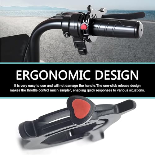 Motorcycle Throttle Cruise Control, Adjustable One-Click Throttle Lock Assist, Universal 1.18–1.57 Inch Cruise Control Accessory for Most Motorcycles (Black)