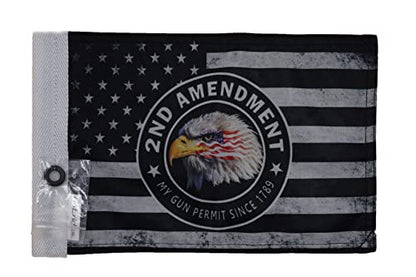 Durable Motorcycle Flag 2nd Amendment #2 My Gun Permit 6 x 9 Inch - color: 2nd Amendment #2, size: 6X9