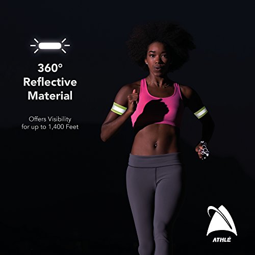 Reflective Running Band - High Visibility Arm Reflector Bands for Running, Cycling - Reflector for Runners for Wrist, Arm, and Ankle - Adjustable Running Reflective Gear Arm