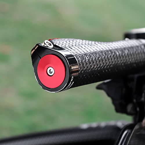Bicycle Handlebar Bar End Plugs Caps Bike Handlebar Plugs Perfect for Most Bicycles Road Bike Mountain Bike BMX MTB Fixie - color: Red-no logo