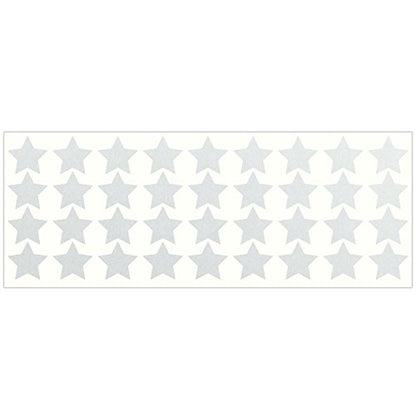 LiteMark Reflective White 1 Inch Stars Sticker Decals for Helmets, Bicycles, Strollers, Wheelchairs and More - Pack of 36 - color: White