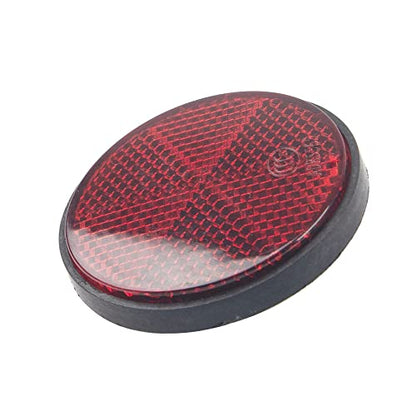 4Pcs Red Plastic Reflective Warning Round Reflector for Motorcycle Bike