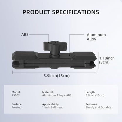 Double Socket Arm,Extension Arm Compatible with RAM Mounts Any B Size 1" Ball Head Components & Bike Motorcycle Car Phone Mount Holder with 1'' Ball Adapter, Aluminum Alloy Long 5.9", 75003 - size: Large socket arm