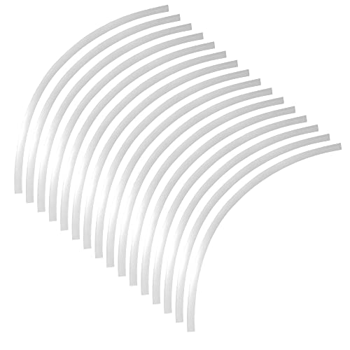 X AUTOHAUX 16pcs Fit 17" Wheel Motorcycle Car Bike Wheel Rim Sticker Strips Reflective Stripe Tape Reflector Silver Tone - color: White