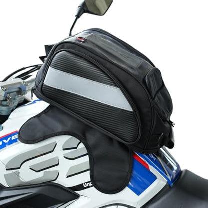 Motorcycle Tank Bag Universal Waterproof Oxford Fabric with Strong Magnetic，Magnetic Tank Bag, fits Harley Davidson, Indian, Honda, Yamaha, Suzuki and more - size: 29L