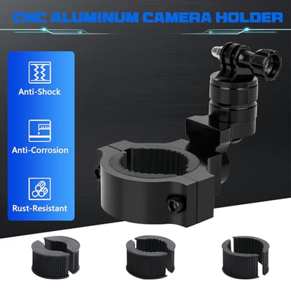 Chelhead Camera Mount Holder UTV ATV, Universal Fits 1'' 1.5'' 1.75'' 2'' Tube Camera Mount Clamp Compatible with oPro Hero, SJ, DJL, Insta360 - style: For Camera
