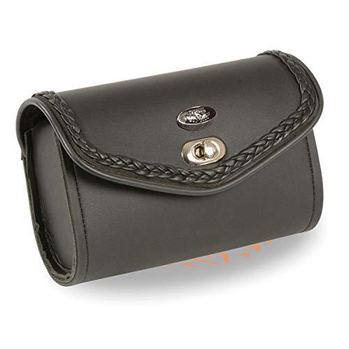 Milwaukee Leather Windshield Bag - PVC Motorcycle Storage w/Turn Lock or Hook Closure - Fits Most Bikes - One Size - color: SH49907-BLACK, size: One Size