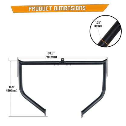 Kinglemc Crash Bar Engine Guard Highway Bar for Harley Davidson Touring Road King Street Glide Electra Glide CVO and Trike Models 97-08 (Black-Update) - color: Black-D
