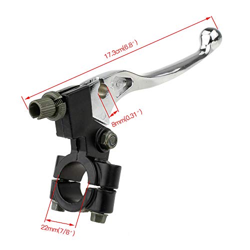 HIAORS 7/8" Left Clutch Brake Handle Lever Perch Compatible with SSR Baja CRF50 CRF125 Dirt Bike KX60 KX125 KLX110 KDX200 KDX250 PW80 TTR90 50cc 80cc 70cc 100cc 125cc 250cc Pit Bikes Motocross Parts