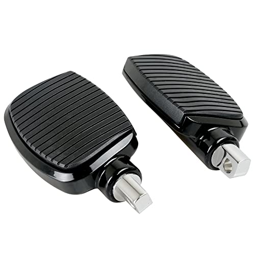 Motorcycle Passenger Mini Board Floorboards Footpegs Pedals Footrests Highway Pegs with Anti-Slip Rubber Universal for Harley Davidson Dyna Touring Honda Suzuki Yamaha Triumph (Black) - color: Black