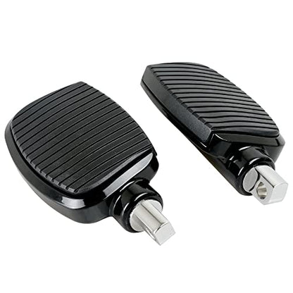 Motorcycle Passenger Mini Board Floorboards Footpegs Pedals Footrests Highway Pegs with Anti-Slip Rubber Universal for Harley Davidson Dyna Touring Honda Suzuki Yamaha Triumph (Black) - color: Black