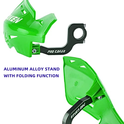 Universal 7/8" 22mm and 1 1/8" 28mm Handle Bar Hand Guards CNC Bracket for Dirt Bike Motocross ATV Scooter for CRF KLX KX LTR TRX SX SXF EXC XCW Grizzly Hawk 250 Bicycles-Green - color: Green