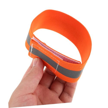 Kisangel 4pcs High Visibility Reflective Bands Adjustable Elastic Leg and Arm Straps for Night Cycling Mountain Biking and Outdoor Sports Safety Enhanced Body Visibility Gear