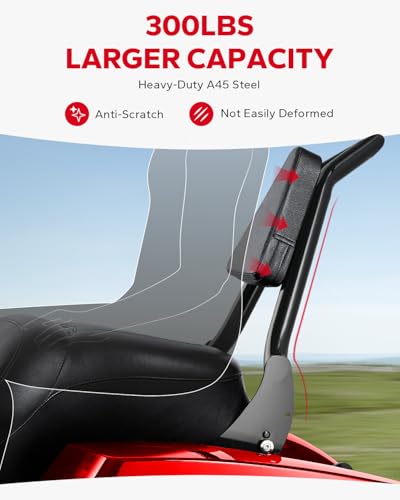 Amazicha Backrest Sissy Bar, Integrated Passenger Sissy Bar, Quick Release Detachable Backrest Fit for Harley Davidson Touring Road King Road Glide Street Glide Electra Glide 2009-2024, Black (28inch) - size: 28inch