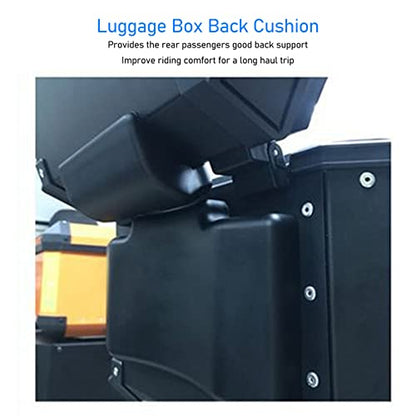 Motorcycle Luggage Box Back Cushion, PU Leather 3cm Thickness Tail Box Passenger Backrest Support Damping Pad Black(30x17x3cm)