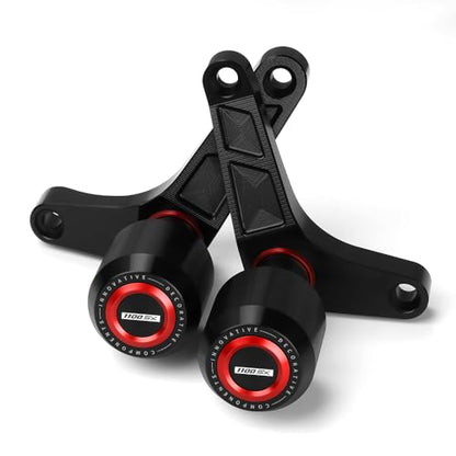 Motorcycle Frame Sliders Falling Protection CNC Compatible with Ninja 1100SX ABS/ABS SE 2025 Crash Protector Pad Engine Fairing Guards Ninja1100SX Ninja 1100SX Accessories (Red) - color: red