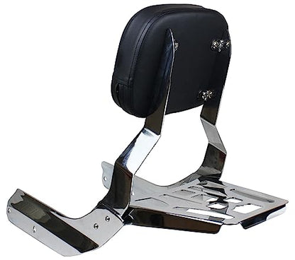 YHMOTO Passenger Sissybar Backrest with Luggage Rack Fits for Honda VTX 1300 1800 N/R/S Models 2002-2008 (Chrome) - size: Chrome