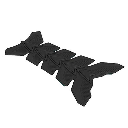 Motorcycle Sticker, 3D Black Rubber Pad Protector Oil Gas Pad Fish Bone Protector Pad Decor Black for Motorcycle Off-Road Street Car