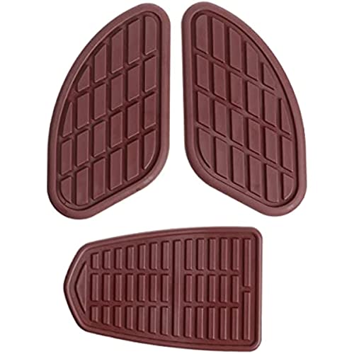 Motorcycle Cafe Racer Tank Traction Pad Side Gas Tank Knee Grip Protector Fuel Tank Stickers Vintage Side Panels (Brown) - color: Brown