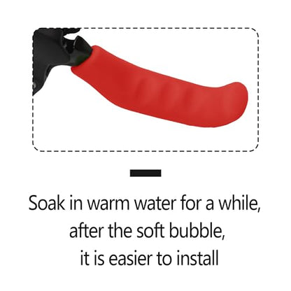 2 Pairs Bicycle Brake Lever Grip Protector Cover, Non-Slip Brake Lever Grip, Silicone Sleeve Universal Brake Protection Handle Cover for Bicycle, Cycling, Road/Mountain Bikes, Red - color: Red