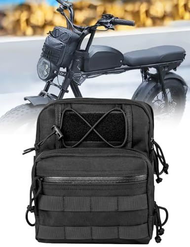 Motorcycle Bags, Bike Handlebar Bag E-Bike Tool Bags Saddlebags for Bicycle Waterproof Tool Storage Bag for Harley Sportster, Electric Bicycles, Road Mountain Bike, Riding Travel