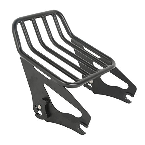 TCT-MOTORPARTS Black Sissy Bar Upright Passenger Backrest w/Pad Docking Hardware Kits Luggage Rack Fit for Harley Touring Models 2009-2013 - color: Black #3(2009-2013)