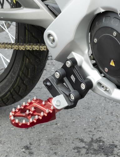 KEMIMOTO Foot Peg Extension Bracket Kits Compatible with Talaria XXX for Electric Dirt Bike Talaria X3 Footpegs Extenders Black
