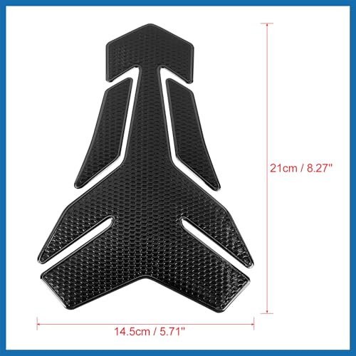 Motorcycle Gas Oil Fuel Tank Protector PVC Rubber Pad Emblem Badge Sticker Black Protector Decal Item Replacement