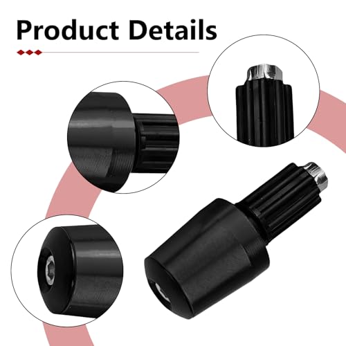2 PCS Motorcycle Handlebar End Caps, Aluminum Alloy 7/8" 22mm Bar End Plugs, Wear-resistant Handlebar Plugs, Universal for Most Motorcycles, Scooters, Dirt Bikes (Black) - color: Black