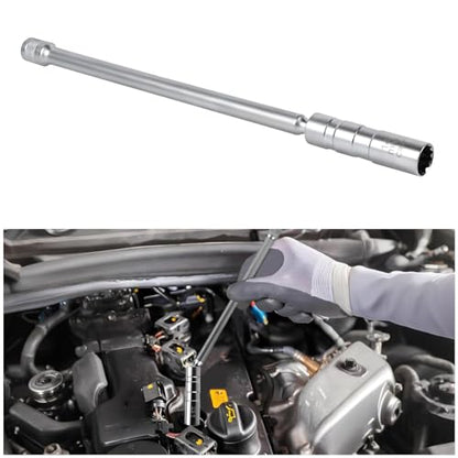 14mm Spark Plug Socket, 9/16" Magnetic Spark Plug Socket, 3/8" Drive x 12" Extended 360 Degree Swivel Thin Wall Spark Plug Removal Tool, 12 Point Spark Plug Removal Wrench